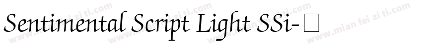 Sentimental Script Light SSi字体转换